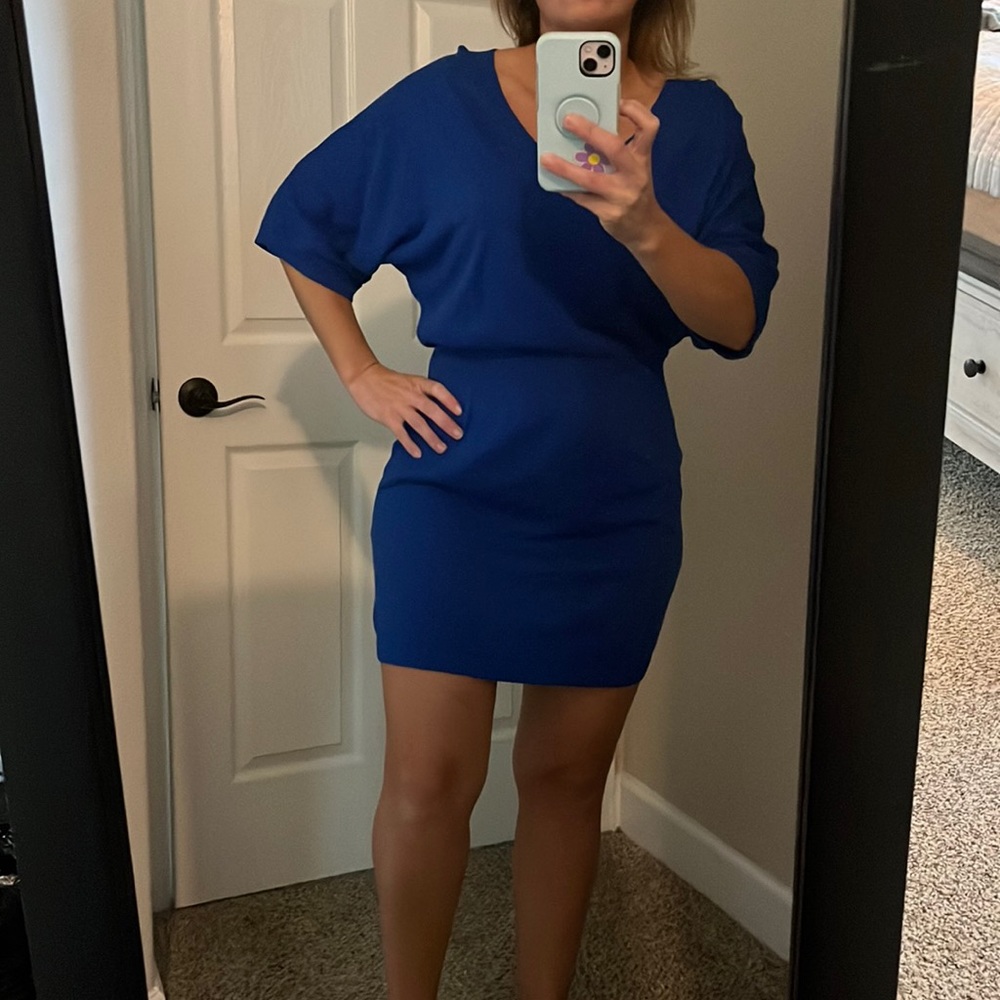 Royal Blue Sweater Dress